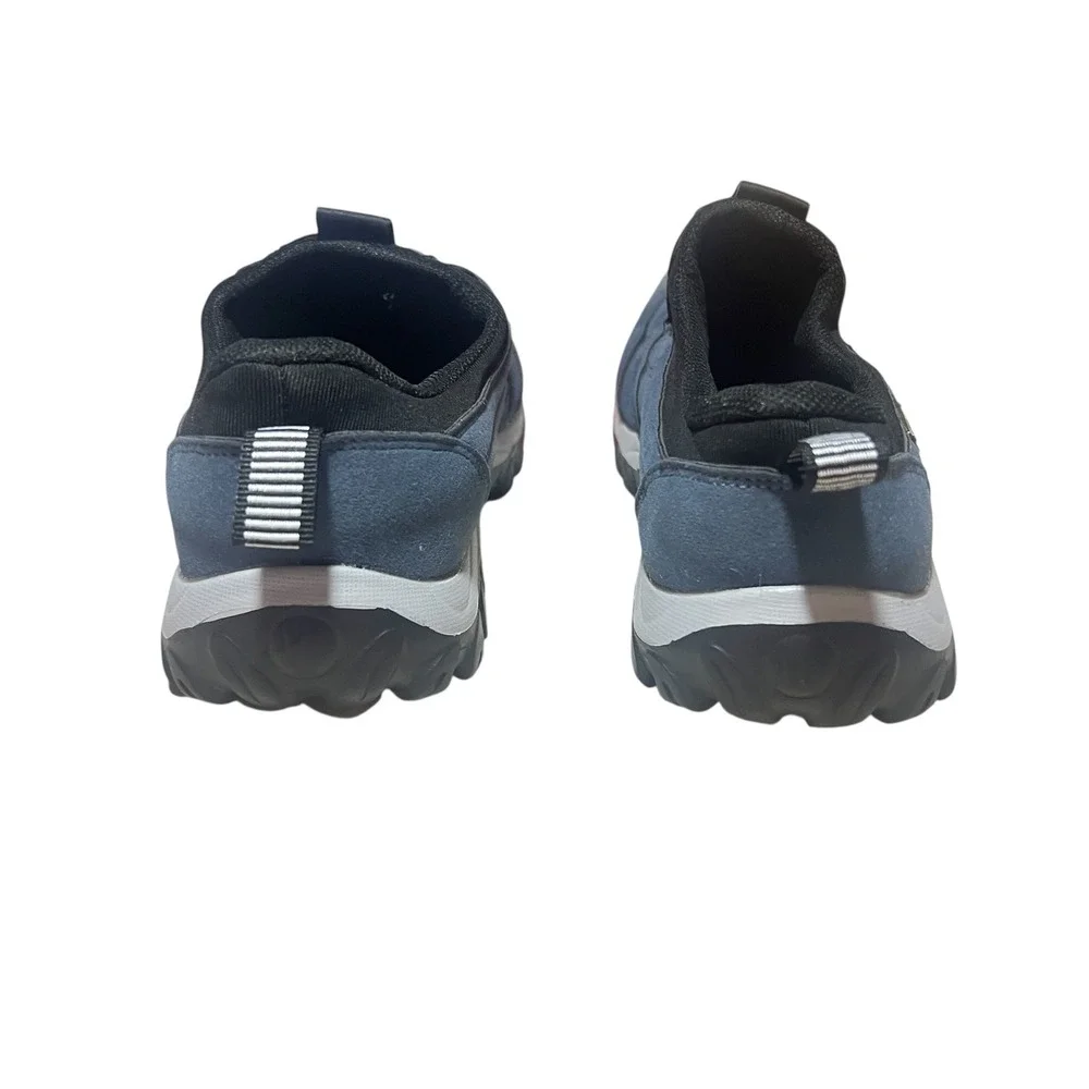Mens Blue Suede Slip On Shoes Size 38/ US 6.5 Athletic‎ Hiking Walking Sneakers